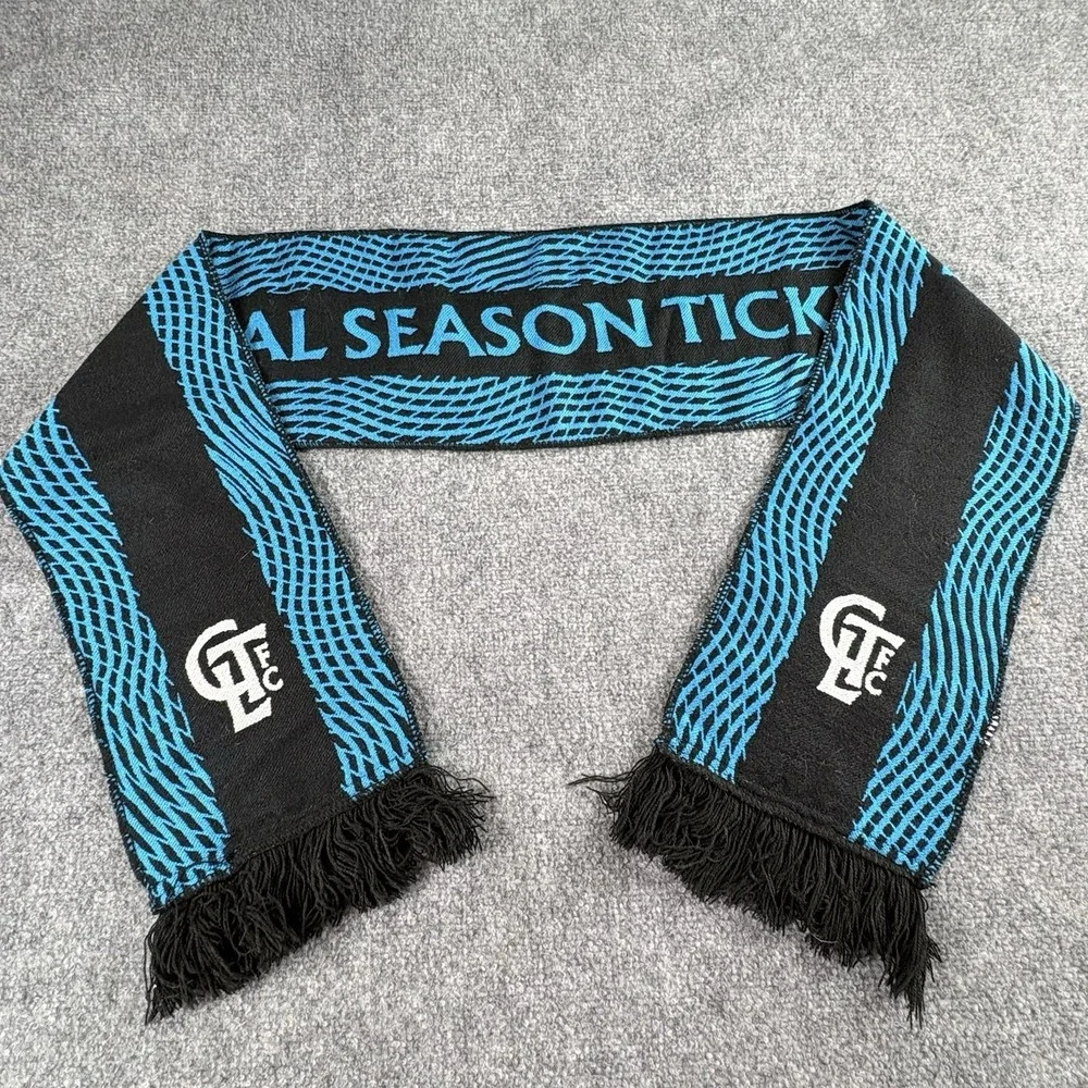 Charlotte FC Inaugural Season‎ Ticket Member Scarf Blue Black MLS Soccer Fan